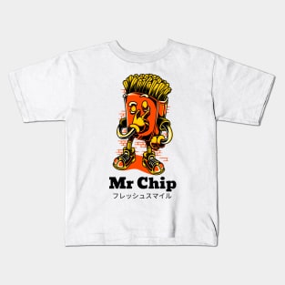 Mr Chip Food Meme Character Kids T-Shirt